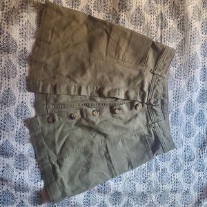 Army green H&M utility mini skirt